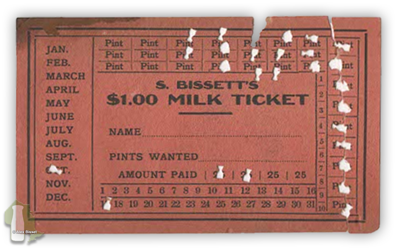 Milk Ticket - S. Bissett's - courtesy Alex Bisset