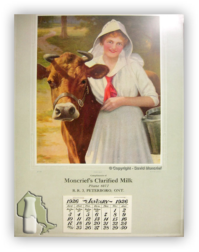1926 Calendar - Courtesy David Moncrief