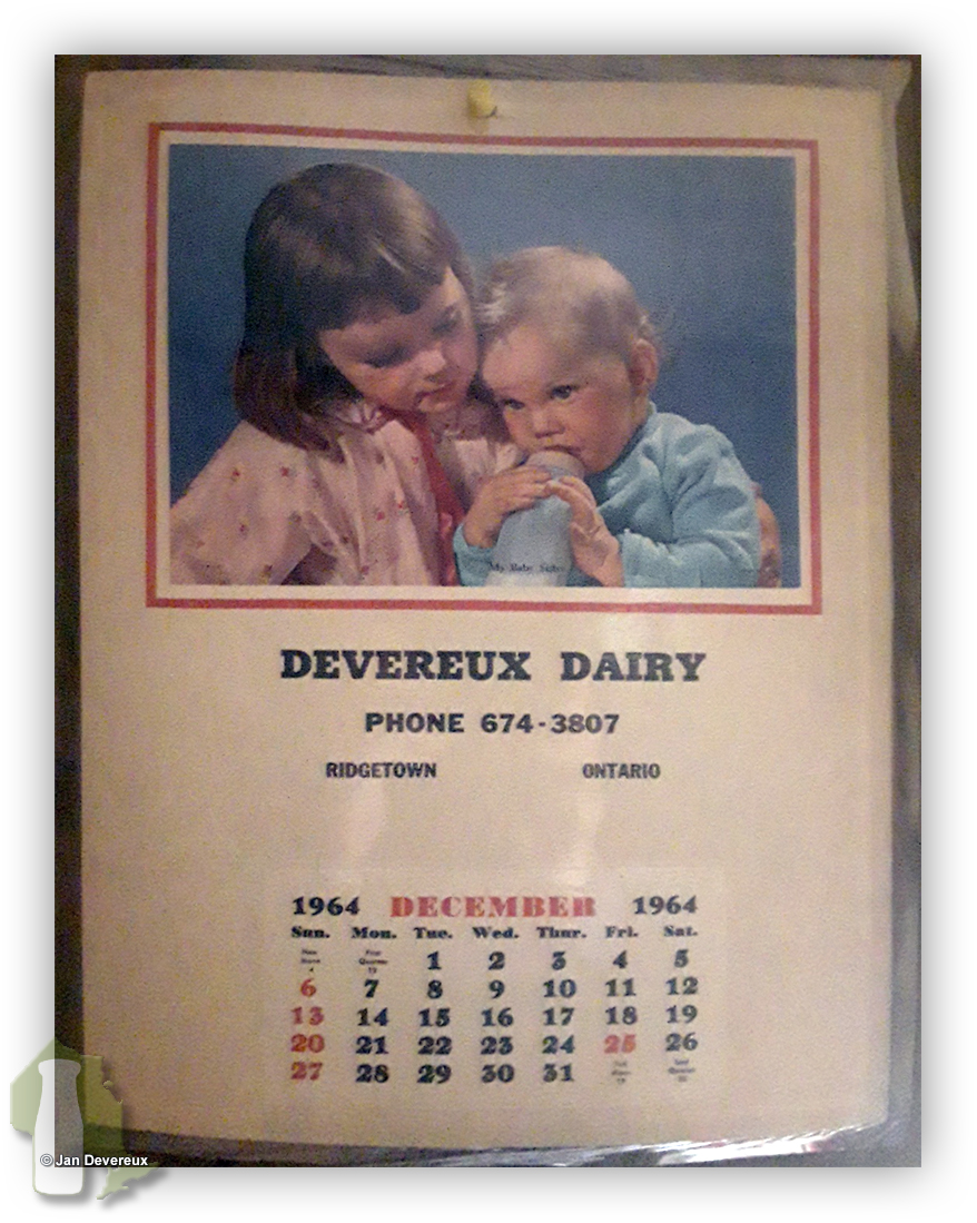 1964 Calendar - courtesy Jan Devereux